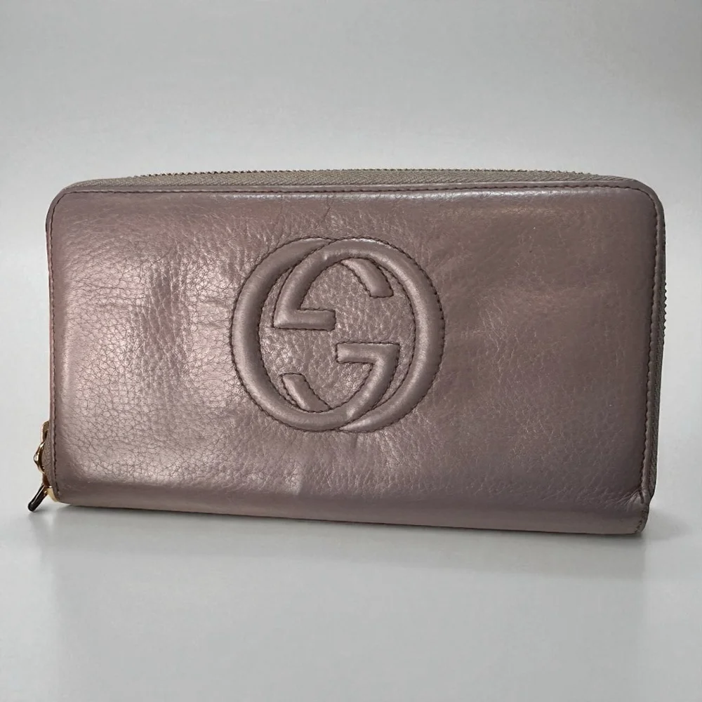 Gucci Zip Around Wallet Purple/Gray One Size